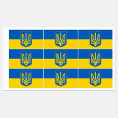 Patriotische Etiketten mit der Flagge der Ukraine (Blatt)