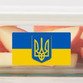 Patriotische Etiketten mit der Flagge der Ukraine  (Befestigt)