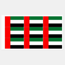 Patriotische Etiketten mit der Flagge der VAE