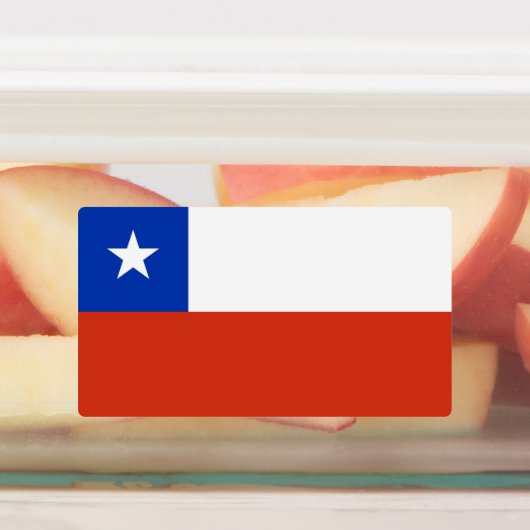 Patriotische Etiketten mit der Flagge des Chilen (Befestigt)