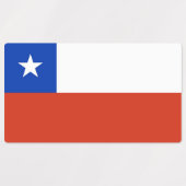 Patriotische Etiketten mit der Flagge des Chilen (Design 1)