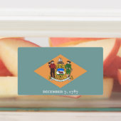 Patriotische Etiketten mit der Flagge des Delaware (Befestigt)