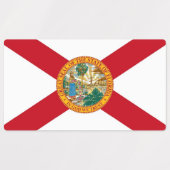 Patriotische Etiketten mit der Flagge des Florida- (Design 1)