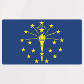 Patriotische Etiketten mit der Flagge des Indiana- (Design 2)