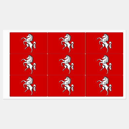 Patriotische Etiketten mit der Flagge des Kent-Lan (Blatt)