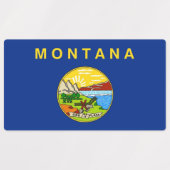 Patriotische Etiketten mit der Flagge des Montana- (Design 2)
