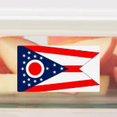 Patriotische Etiketten mit der Flagge des Ohio-Sta (Befestigt)