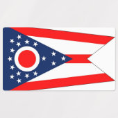 Patriotische Etiketten mit der Flagge des Ohio-Sta (Design 1)