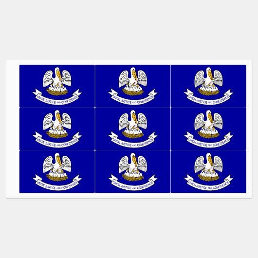 Patriotische Etiketten mit der Flagge des Staat Lo (Blatt)