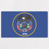 Patriotische Etiketten mit der Flagge des Utah-Sta (Design 1)