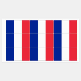 Patriotische Etiketten mit der Flagge Frankreichs