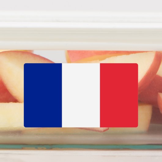 Patriotische Etiketten mit der Flagge Frankreichs (Befestigt)