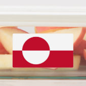 Patriotische Etiketten mit der Flagge Grönlands (Befestigt)