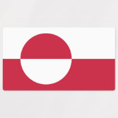 Patriotische Etiketten mit der Flagge Grönlands (Design 2)