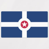 Patriotische Etiketten mit der Flagge Indianapolis (Design 1)