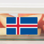 Patriotische Etiketten mit der Flagge Islands (Befestigt)