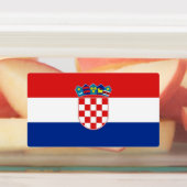 Patriotische Etiketten mit der Flagge Kroatiens (Befestigt)