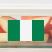 Patriotische Etiketten mit der Flagge Nigerias (Befestigt)