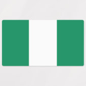 Patriotische Etiketten mit der Flagge Nigerias (Design 2)