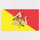 Patriotische Etiketten mit der Flagge Siziliens, I (Design 2)