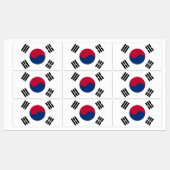 Patriotische Etiketten mit der Flagge Südkoreas (Blatt)