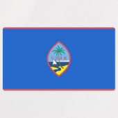 Patriotische Etiketten mit der Flagge von Guam (Design 2)