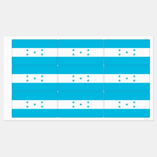Patriotische Etiketten mit der Flagge von Honduras (Blatt)