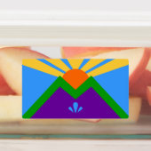 Patriotische Etiketten mit der Flagge von Manitou (Befestigt)