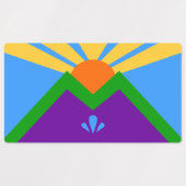 Patriotische Etiketten mit der Flagge von Manitou (Design 1)