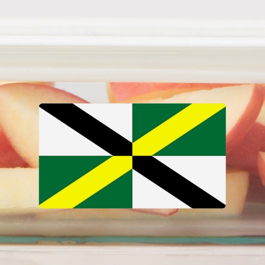 Patriotische Etiketten mit der Flagge von Monterey (Befestigt)