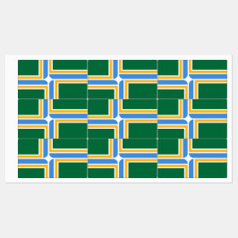 Patriotische Etiketten mit der Flagge von Portland