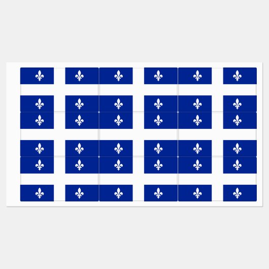 Patriotische Etiketten mit der Flagge von Quebec (Blatt)
