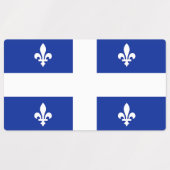 Patriotische Etiketten mit der Flagge von Quebec (Design 1)