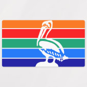 Patriotische Etiketten mit der Flagge von St. Pete (Design 2)