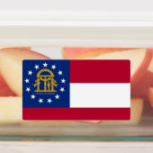 Patriotische Etiketten mit georgischer Flagge Staa (Befestigt)