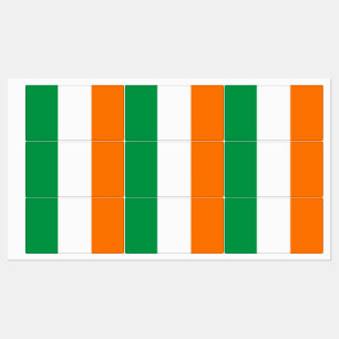 Patriotische Etiketten mit irischer Flagge