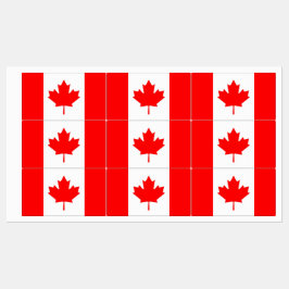 Patriotische Etiketten mit kanadischer Flagge