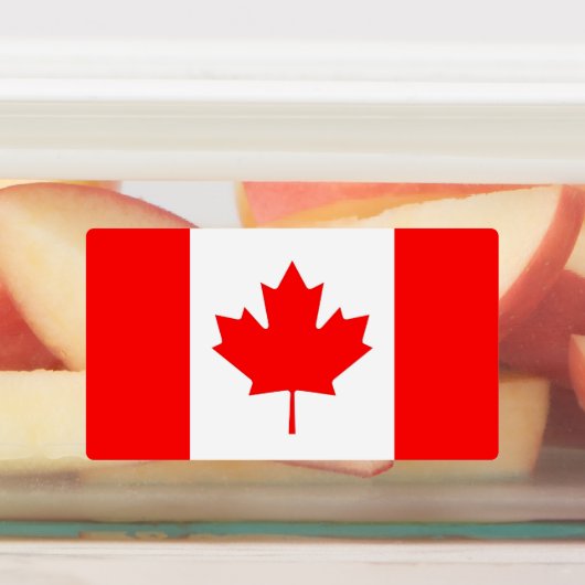 Patriotische Etiketten mit kanadischer Flagge (Befestigt)