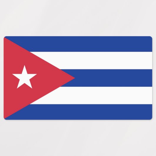 Patriotische Etiketten mit kubanischer Flagge (Design 1)