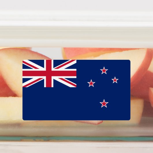 Patriotische Etiketten mit neuseeländischer Flagge (Befestigt)