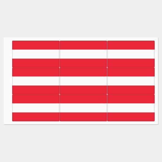 Patriotische Etiketten mit österreichischer Flagge (Blatt)