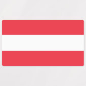 Patriotische Etiketten mit österreichischer Flagge (Design 1)