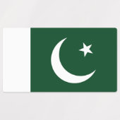 Patriotische Etiketten mit pakistanischer Flagge (Design 1)