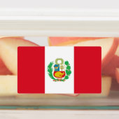 Patriotische Etiketten mit Peru-Flagge (Befestigt)