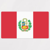 Patriotische Etiketten mit Peru-Flagge (Design 1)