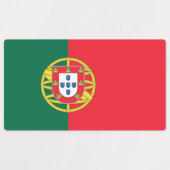 Patriotische Etiketten mit portugiesischer Flagge (Design 2)