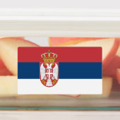 Patriotische Etiketten mit serbischer Flagge (Befestigt)