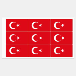 Patriotische Etiketten mit türkischer Flagge
