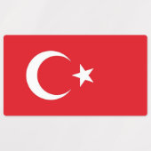 Patriotische Etiketten mit türkischer Flagge (Design 2)