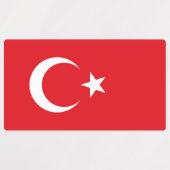 Patriotische Etiketten mit türkischer Flagge (Design 1)